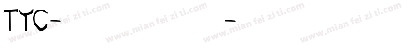 TYC-logo gothic字体转换